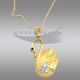 Колие - USB флаш памет лебед с кристали SWAROVSKI