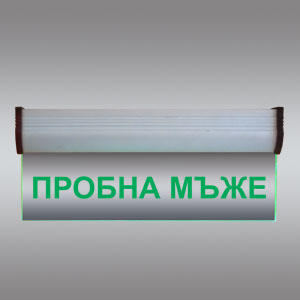Светеща LED табелка "Пробна мъже"