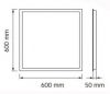 LED панел, квадрат, 36W, 220V с включен драйвър