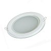 Стъклен LED панел, кръг, 18W, AC220V или DC12V 