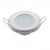Стъклен LED панел, кръг, 6W, AC220V или DC12V 