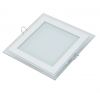 Стъклен LED панел, квадрат, 18W, AC220V или DC12V 