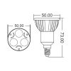 LED луничка 3х2W,  цокъл E14, 220V, клас A