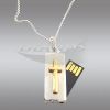 Колие - USB флаш памет кръст с кристали SWAROVSKI