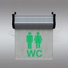 Светеща LED табелка "WC - мъже и жени"